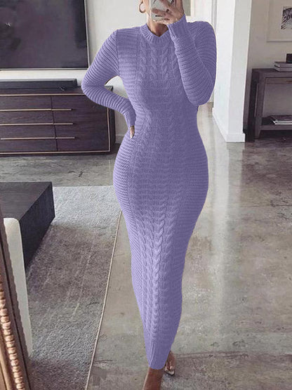 Knitted Bodycon Maxi Sweater Dress