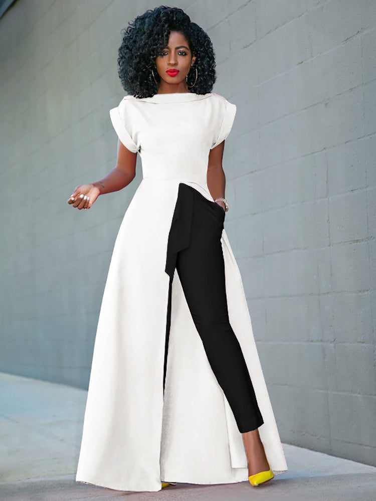 High Split Solid Maxi Dress