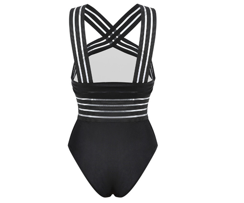 lovwvol Newest Women Swimsuits Sexy One Piece Swimwear For Lady High Neck Bandage Cross Back Swimming Suit Female Holiday Beachwear