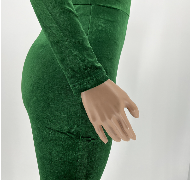 Solid Velvet With Corset Gloves Sexy Bodycon Jumpsuit Summer Fall Slim Party Club Elegant Streetwear Outfit Y2K