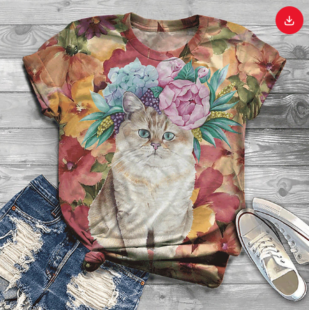 Woman Tshirts Harajuku Graphic Tee Spring Summer Streetweear Women Animal Cat Print Cute Kawaii Short Sleeve T-shirts Tops