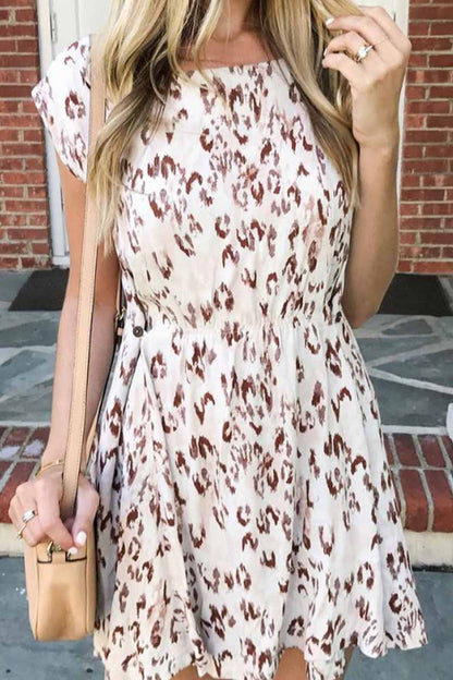 lovwvol Summer O Neck Floral Mini Dress