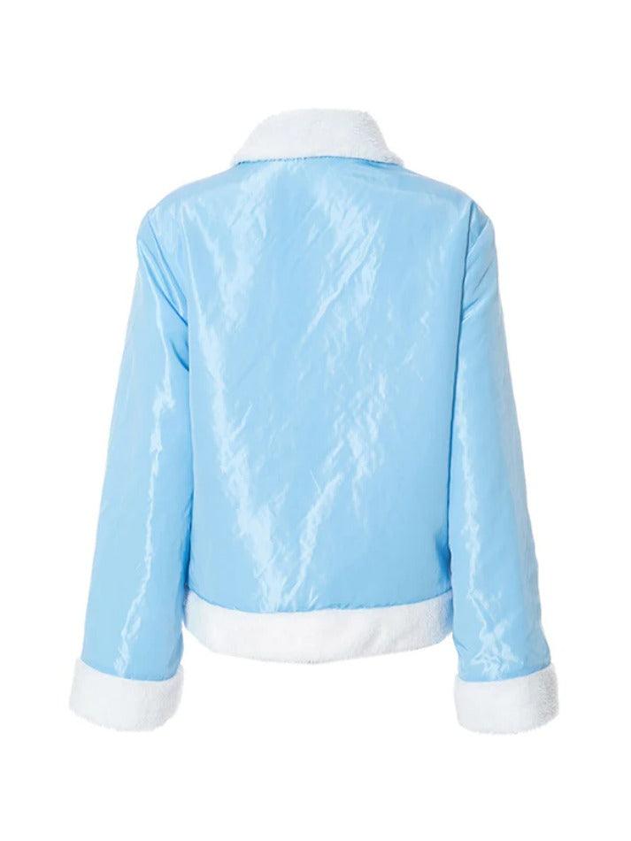 Plush Star Trim Design Jacket