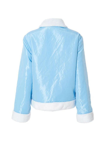 Plush Star Trim Design Jacket