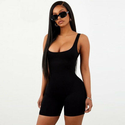 Women Casual Summer Sport Running Playsuit Bodycon Party Jumpsuit Workout Romper Trousers Shorts