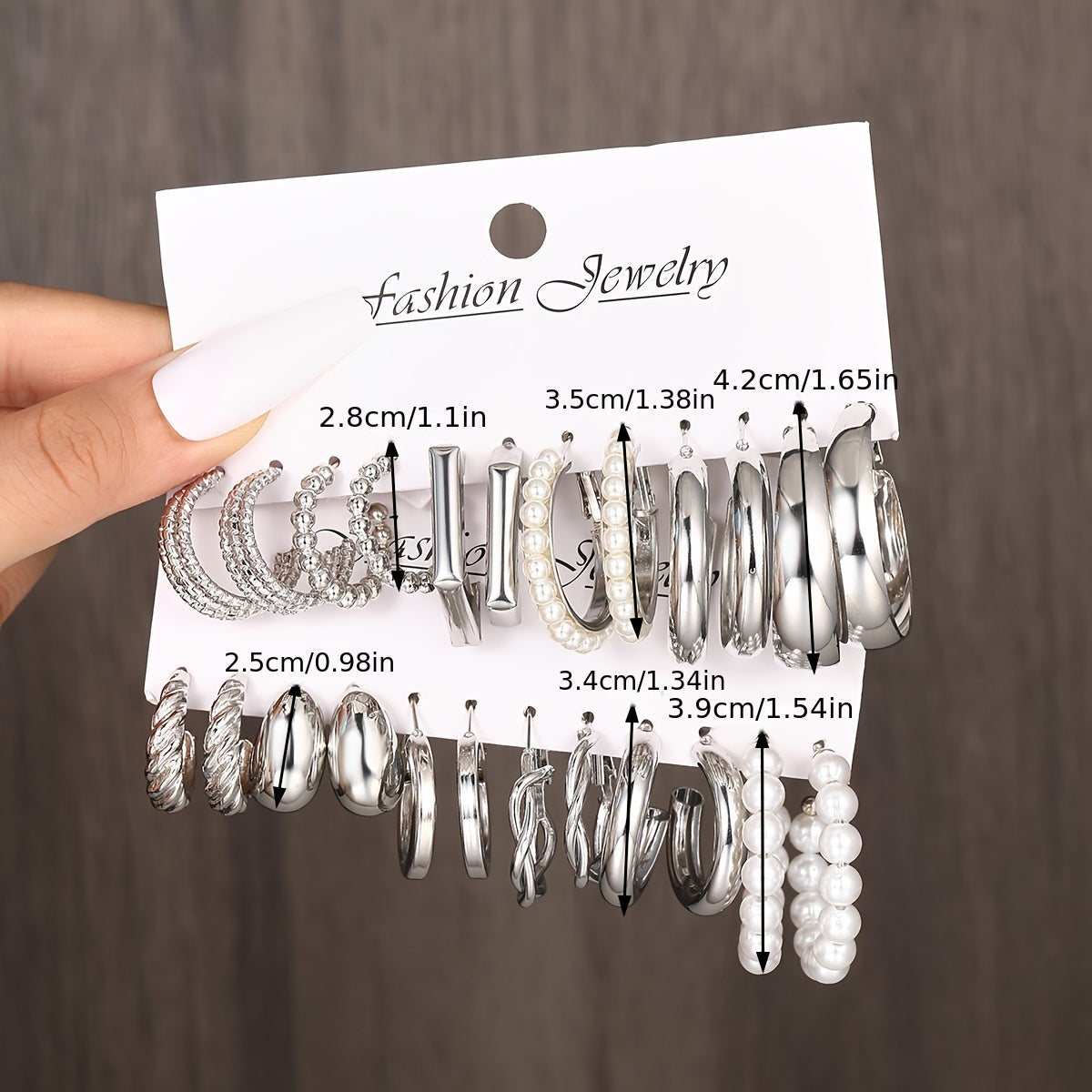 12 Pairs Chic Geometric & Faux Pearl Hoop Earrings Set - Minimalist Style Studs and Hoop Designs for Casual and Formal Wear - Versatile, Hypoallergenic, and Nickel-Free Jewelry for Sensitive Skin