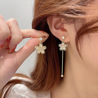 Korean New Exquisite Bow Pearl Stud Earrings For Women Contracted Crystal Heart Shape Earring Girl Temperament Jewelry