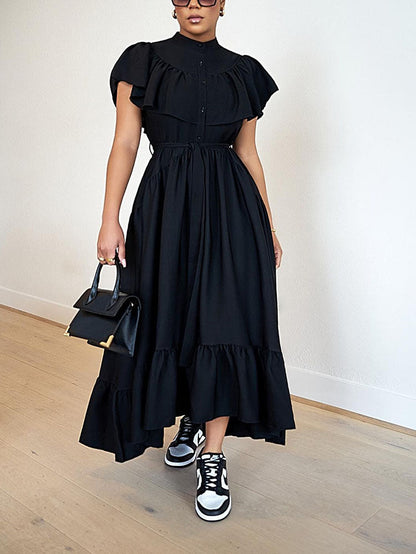 Ruffle Belt Maxi Dress