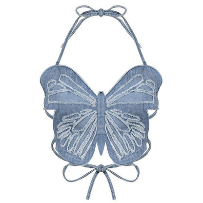 Butterfly Denim Top