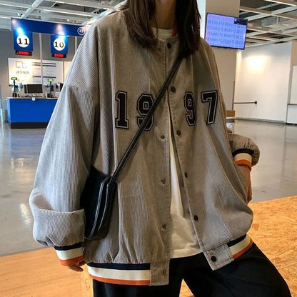 Plus Size Korean Fashion Clothes Cool sweatshirt women Spring New Oversized Hoodies Zip up Tops Casual jacket