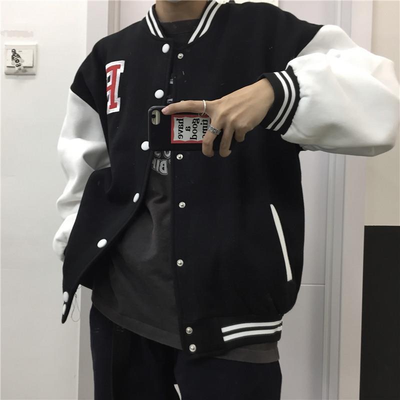 new bomber jacket female Korean version loose jacket street casual embroidery baseball uniform jacket oversized jacket