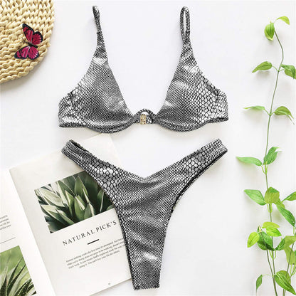 S - XL V-bar Underwired Bikini Female Swimsuit Women Swimwear Two-piece V shape Wire Bikini set Bather Bathing Suit Swim V439