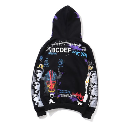 Mens Hip Hop Hoodies Letter Printed Hooded Sweatshirt Women Streetwear Casual Fashion Tide Loose Hoodie Pullovers Vintage