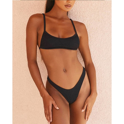 Brand Striped Bikini Swimsuit Swimwear Women Sexy Push Up Women's Swimming Suit Bathing Suit Micro Bikini Set