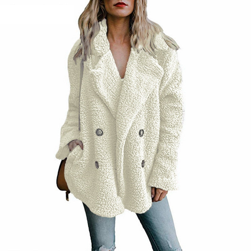 Teddy Coat Women Faux Fur Coats Long Sleeve Fluffy Fur Jackets Winter Warm Female Jacket Oversized Women Casual Winter Coat