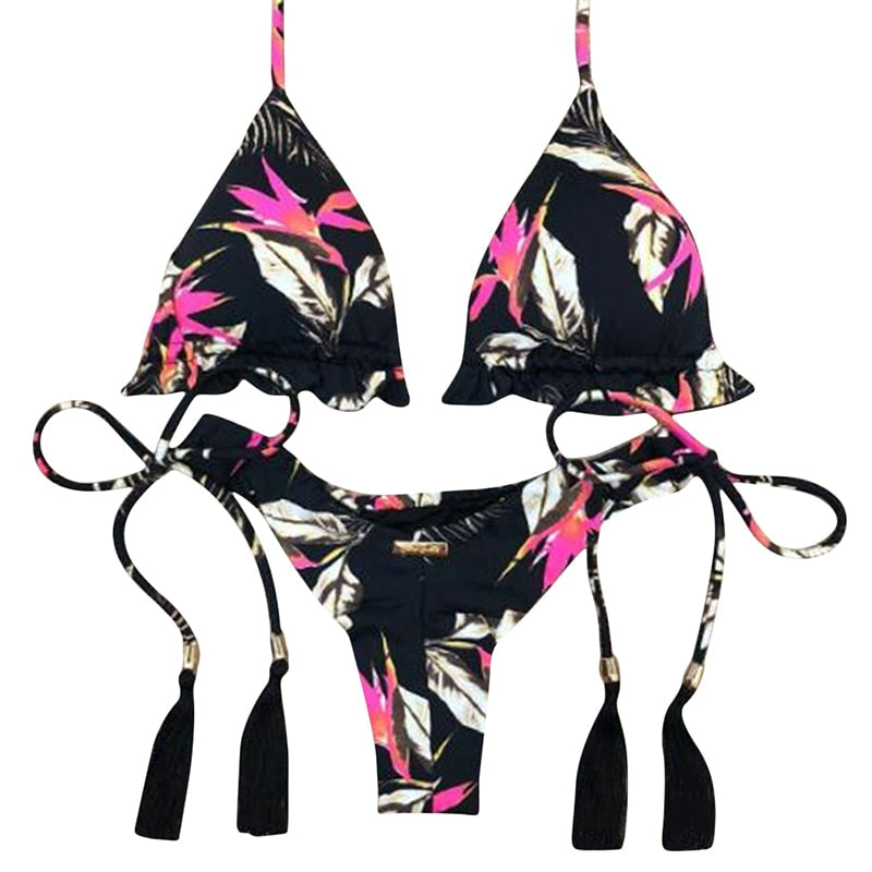 Bandage Bikini Set Brazilian Bikinis Zebra Stripes Mujer Biquini Maillot De Bain Femme two-piece Swimsuit Sexy Mini Bikini