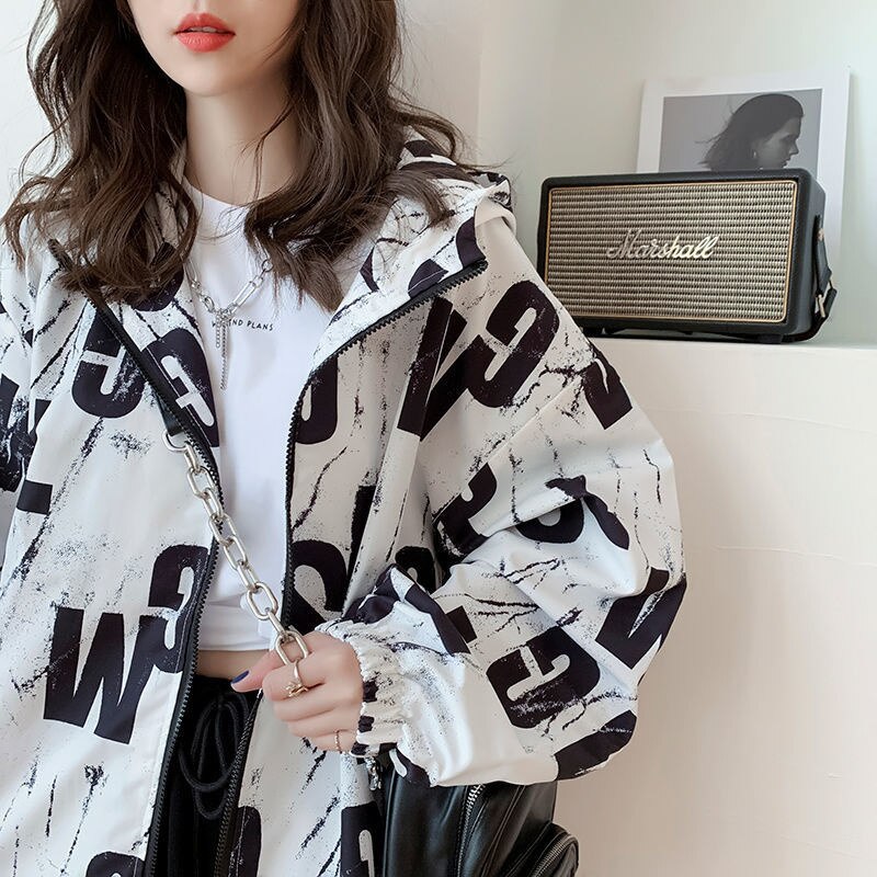 summer sun protection clothing Hooded Casual Women's Harajuku Long Coat For Women Streetwear Gothic Jackets Clothes