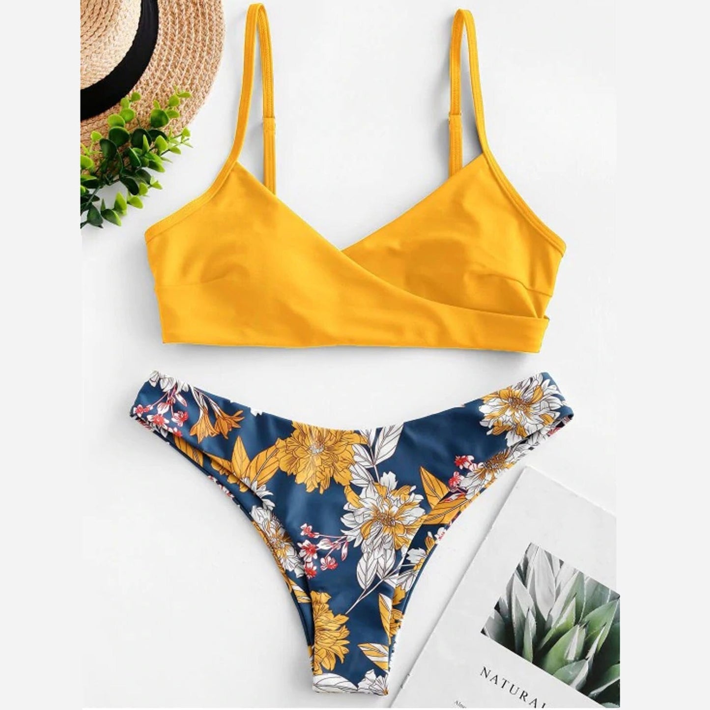 High Waist Bikini Swimsuits Bandeau Swimwear Women Splicing Biquini Beachwear Bathing Suits New купальник женский купальник