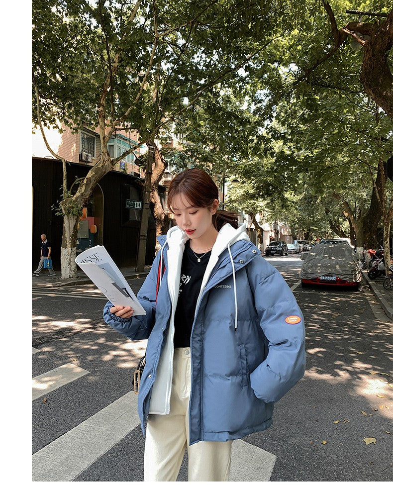 Winter Jacket Women Overcoat Thick Down Cotton Padded Short Parkas Mujer Oversize Casual Hooded Bubble Coat Female