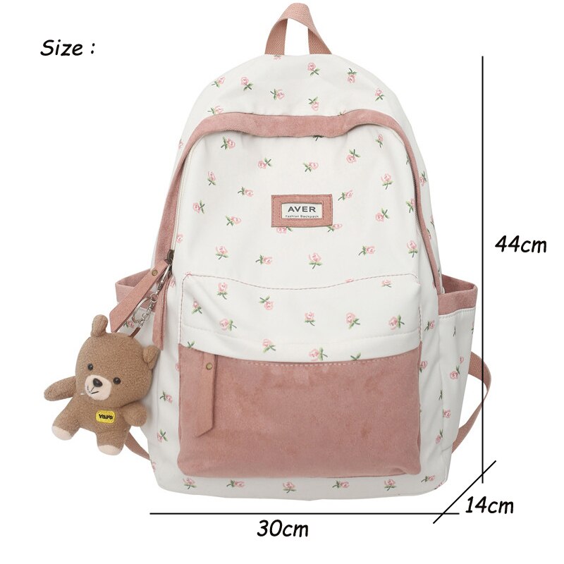 Lovwvol Nylon Backpack for Women Large Capacity Backapck New Student Travel Rucksack Teenage Girls School Bag for Kids Cute Bookbag