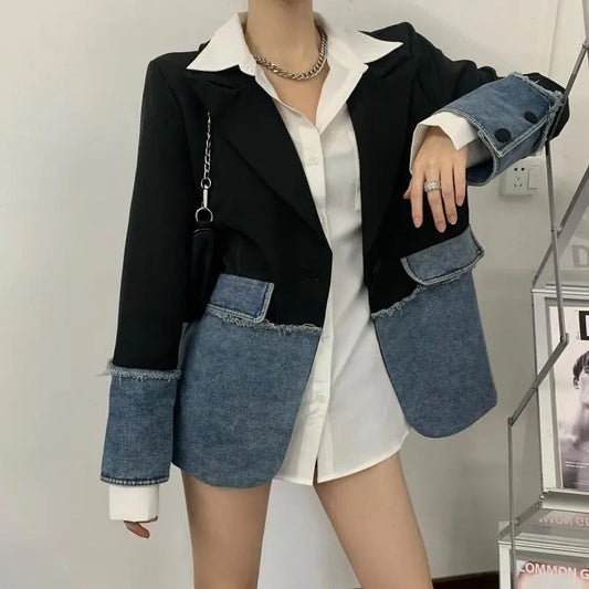 Suits Jacket Women Blazers Female Spring Autumn  Tops And Jackets Blouses Blazer Mujer Femme Long Coat Festival Loose BF