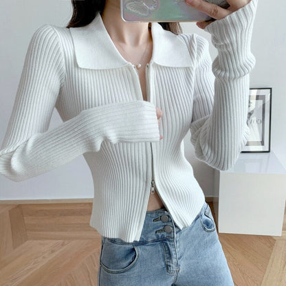 Sexy Turtleneck Sweater Women Autumn Winter Clothes Sueter Mujer Zip Christmas Sweaters Pink Fashion Pullovers Ladies