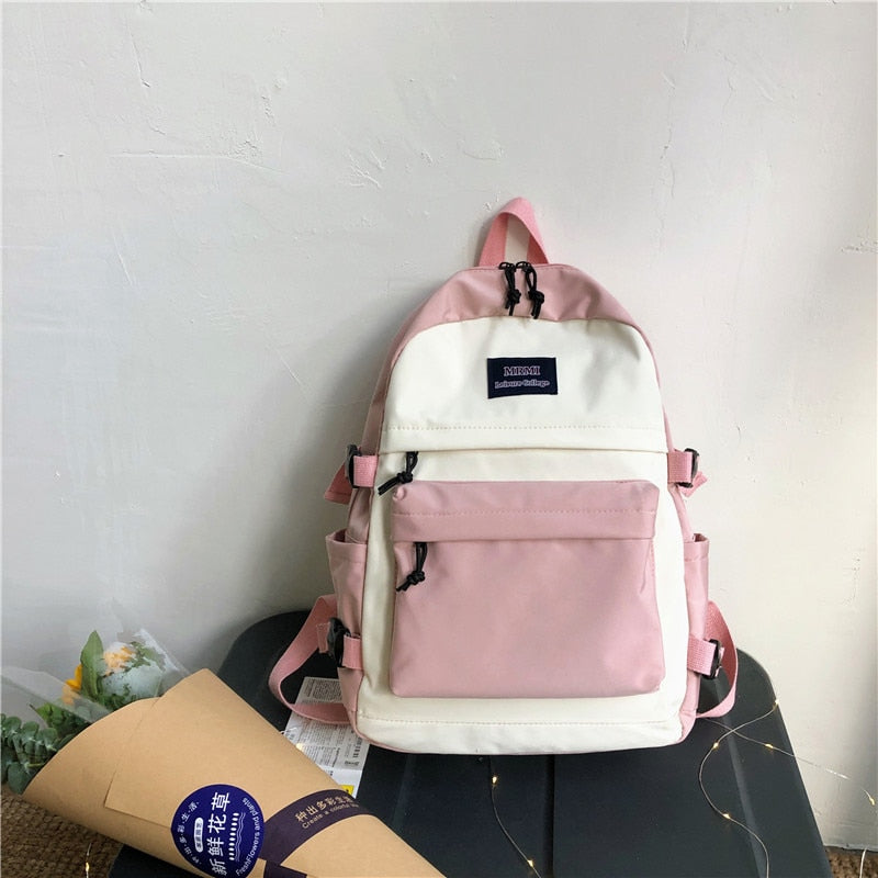 Large Capacity Women Backpack Fashion Schoolbag Backpacks for Teenager Girls Female High School College Student Book Bags Female T07