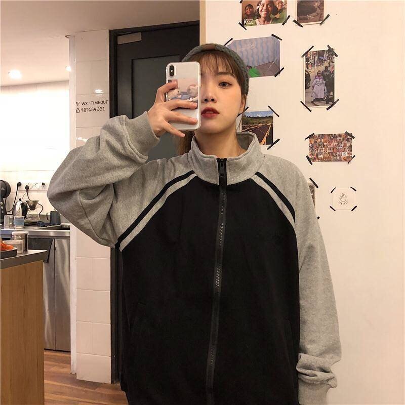 new bomber jacket female Korean version loose jacket street casual embroidery baseball uniform jacket oversized jacket