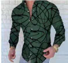 lovwvol Men Printing Shirt Long Sleeve Turn Down Collar Streetwear Ethnic Style Tops Button Casual Tideway Camisa Masculina