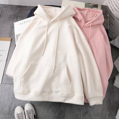 Winter Sweatshirt Women Movement White Tops Hooded Plus Velvet Thick Zipper Up Hoodie Casual Oversized Black Gray Woman Clothes