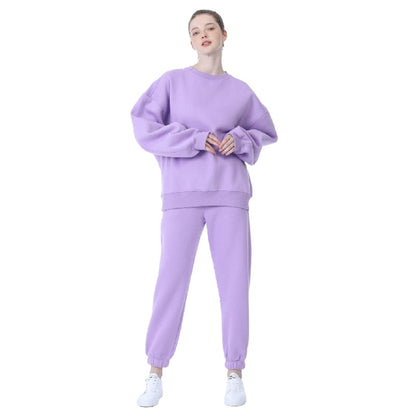 lovwvol New Winter Women's Tracksuit Hoodies Pants Suit Oversized Casual Fleece Two Piece Set Sports Sweatshirts Pullover Outfits