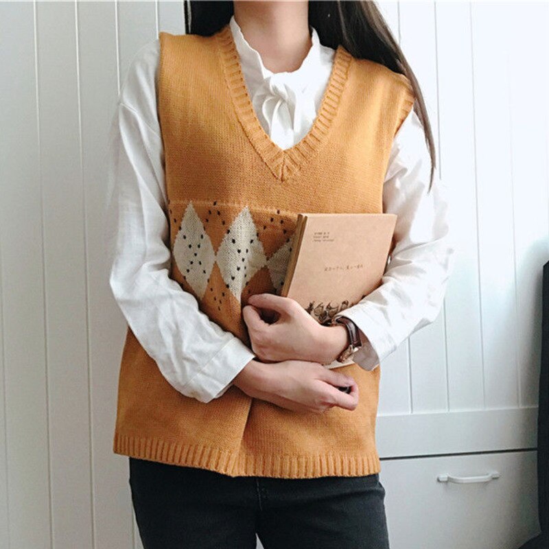 Women's Sweater Winter Geometric Pattern Fashion Basic Casual Regular Tops Female Long Sleeve Korean Oversize Jumpers Pullovers