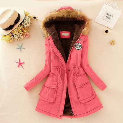 Long Parkas Female Womens Winter Jacket Coat Thick Cotton Warm Jacket Womens Outwear Parkas Plus Size Fur Coat