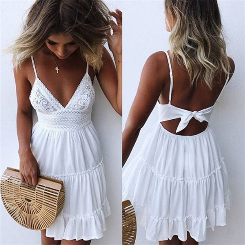 Backless Tunic Beach Dress Bikini Long Dress Print Swimwear Women Cover Up Swimsuit Beachwear Pareo Saida de Praia