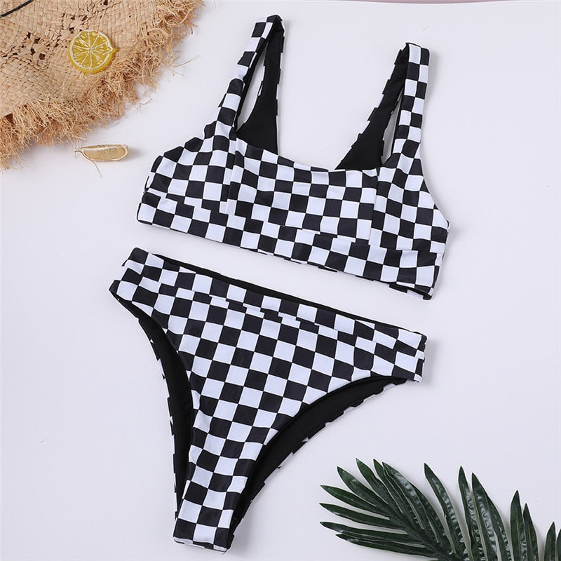 Sexy Bikini Mujer New Cow Print Swimsuit Women Two Pieces Push Up Biquini Brazilian Swimming Suit For Women Beach Swimwear