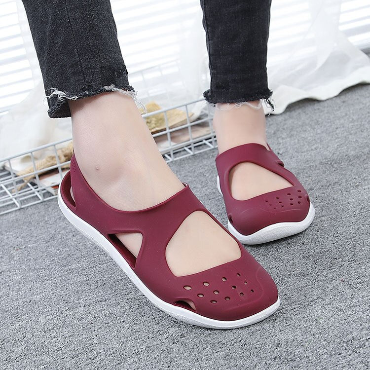 Women's Sandals  Fashion Lady Girl Sandals Summer Women Casual Jelly Shoes Sandals Hollow Out Mesh Flats Beach Sandals