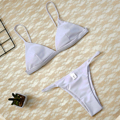 Women Micro Bikini set Push Up Swimwear Solid Beach Bathing Suit Brazilian Thong Swimsuit For Girls Bikini Swim Suit Femme