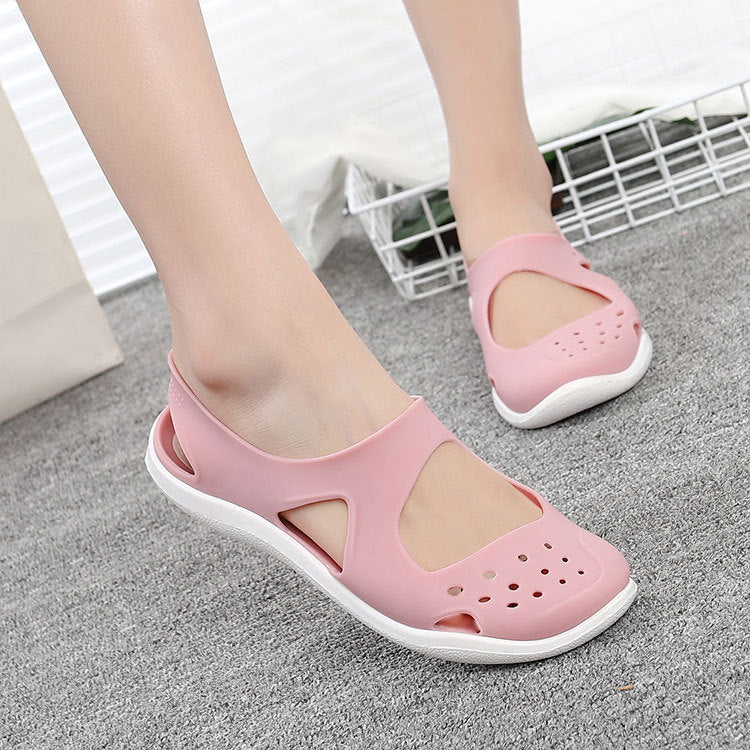 Women's Sandals  Fashion Lady Girl Sandals Summer Women Casual Jelly Shoes Sandals Hollow Out Mesh Flats Beach Sandals