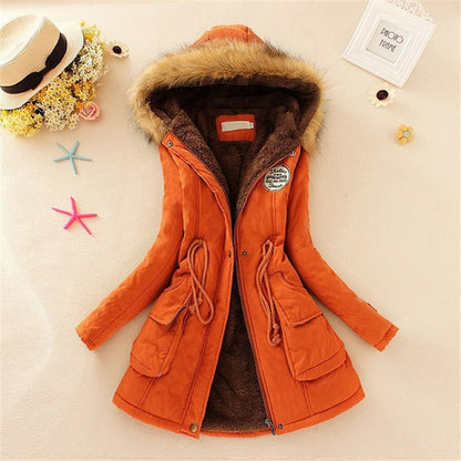 Long Parkas Female Womens Winter Jacket Coat Thick Cotton Warm Jacket Womens Outwear Parkas Plus Size Fur Coat