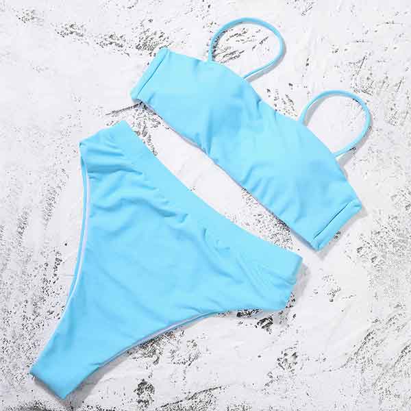 Women Swimsuit Solid Sexy Biquini Push Up Swimming Bathing Suit Bikini Set Maillot De Bain Femme Swimwear Women