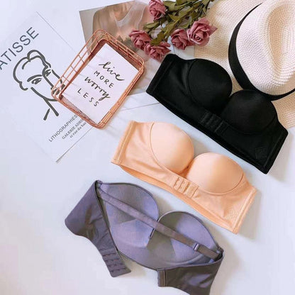 Invisible Bras Front Closure Push Up Bra Strapless Bralette Seamless Bralette