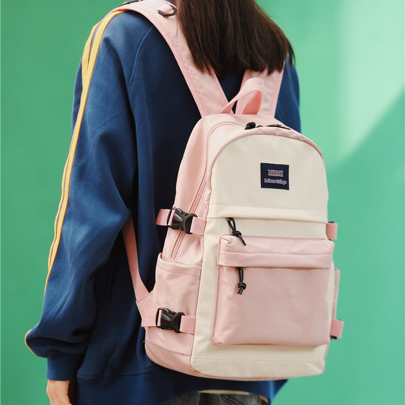 Large Capacity Women Backpack Fashion Schoolbag Backpacks for Teenager Girls Female High School College Student Book Bags Female T07 0506