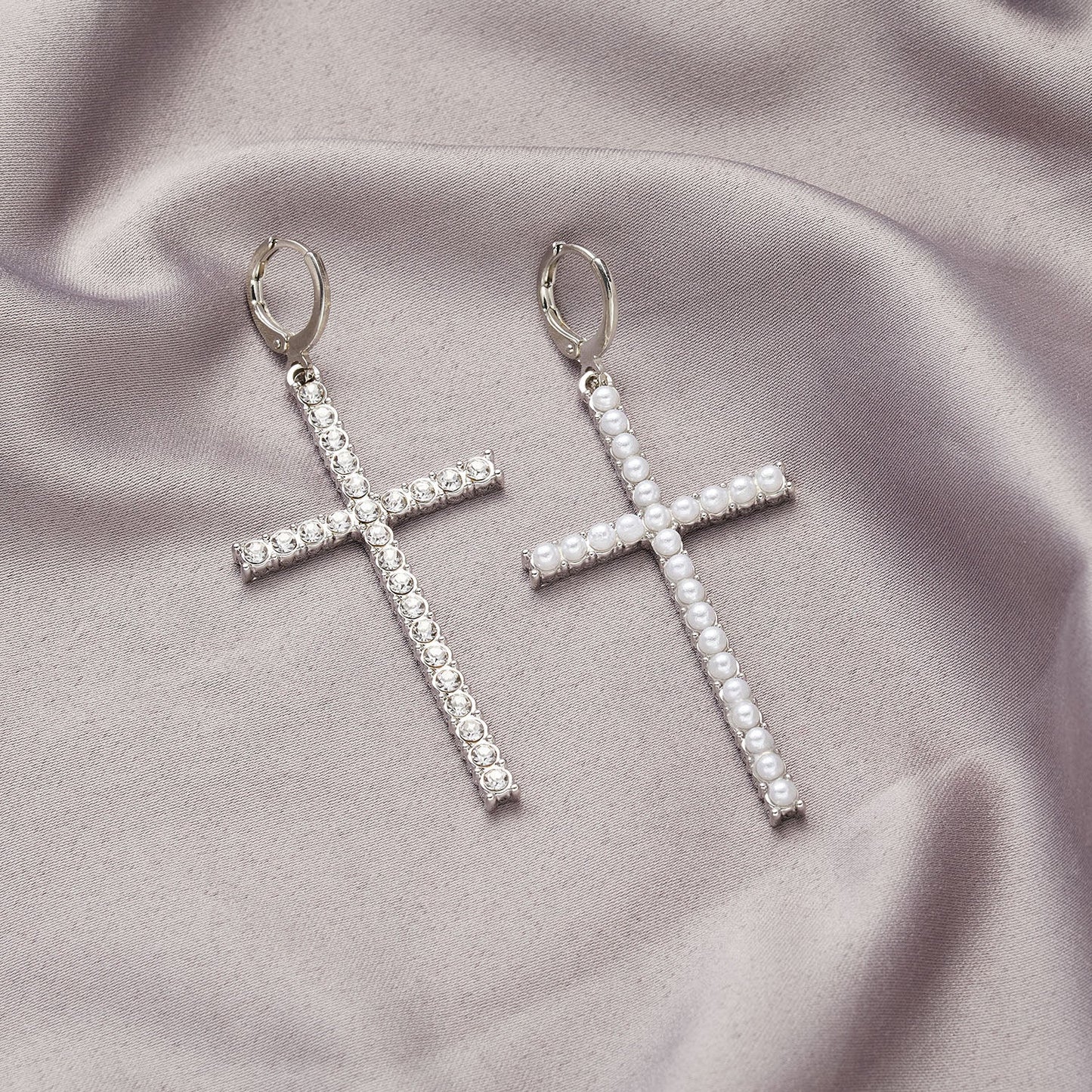 New Vintage Big Cross Long Earrings for Women Simple Cross Drop Earrings Jewelry Girl Party Wedding Birthday Bijoux Gift