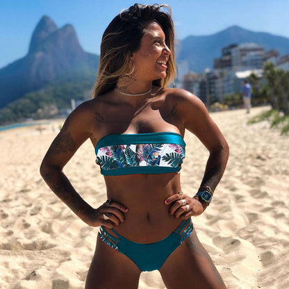 New Sexy Bikini Set  Brazilian bikini swimwear women Bandeau swimsuit female Push up bathing suit Summer bathers biquini