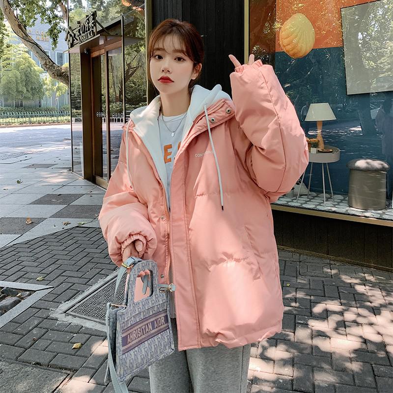 Winter Jacket Women Overcoat Thick Down Cotton Padded Short Parkas Mujer Oversize Casual Hooded Bubble Coat Female