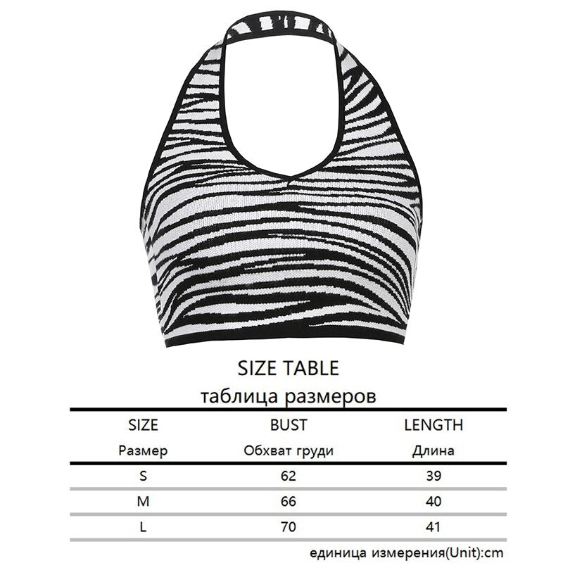 lovwvol Streetwear Fashion Striped y2k Halter Knitted Vest For Women Sexy Backless Slim Outfits Female Tank Tops Autumn