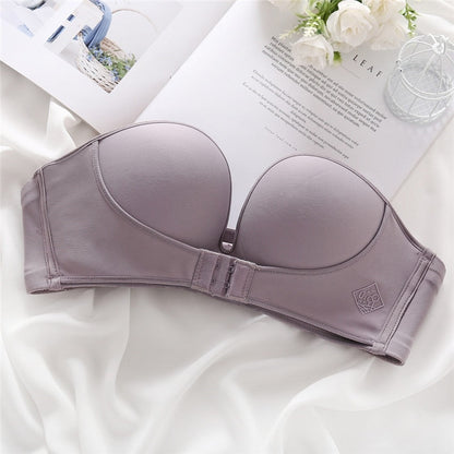 Invisible Bras Front Closure Push Up Bra Strapless Bralette Seamless Bralette