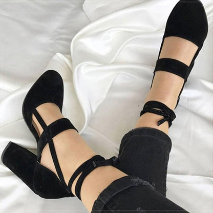 Women Pumps Plus Size 35-43 Women Heels Chaussures Femme Gladiator Summer High Heels For Party Wedding Shoes Women Thick Heels