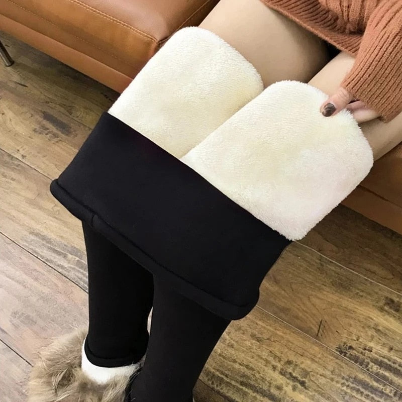 Winter Pants Thermal Leggings High Waisted Pants For Women Flannel Streetwear Trousers Women Winter Casual Pants Women 5XL