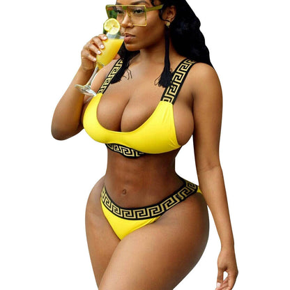 Bandage Swimsuit Sexy Bikini Set Women Crop Top Bikinis Mujer Swimwear Female Separate Fused Women's Swimming Suit Biquini